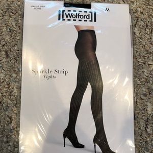 Wolford Black Sparkle strip Tights